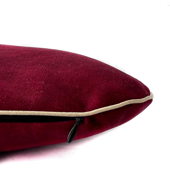 М'яке ліжко-подушка для собак та котів. Зміцнена, м'яка, безпечна для тварин. Розмір 60x40 см, колір вишня (XS)