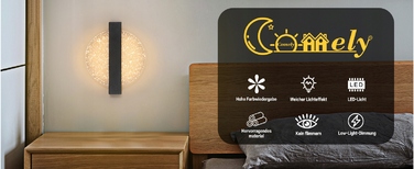 Настінний світильник Comely чорний, інтегроване LED-джерело світла 12 Вт