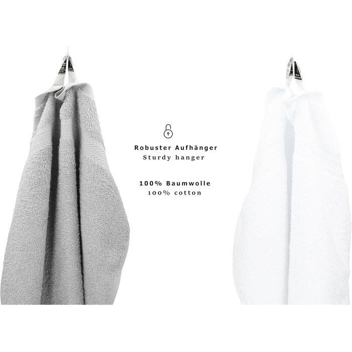 Набір рушників Betz 10 штук Premium 100% бавовна: 2 великі, 4 середні, 2 гостьові, 2 рукавички. Кольори: антрацит & сріблястий сірий