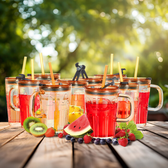 Келихи для пиття Relaxdays в наборі з 10 штук з ручкою