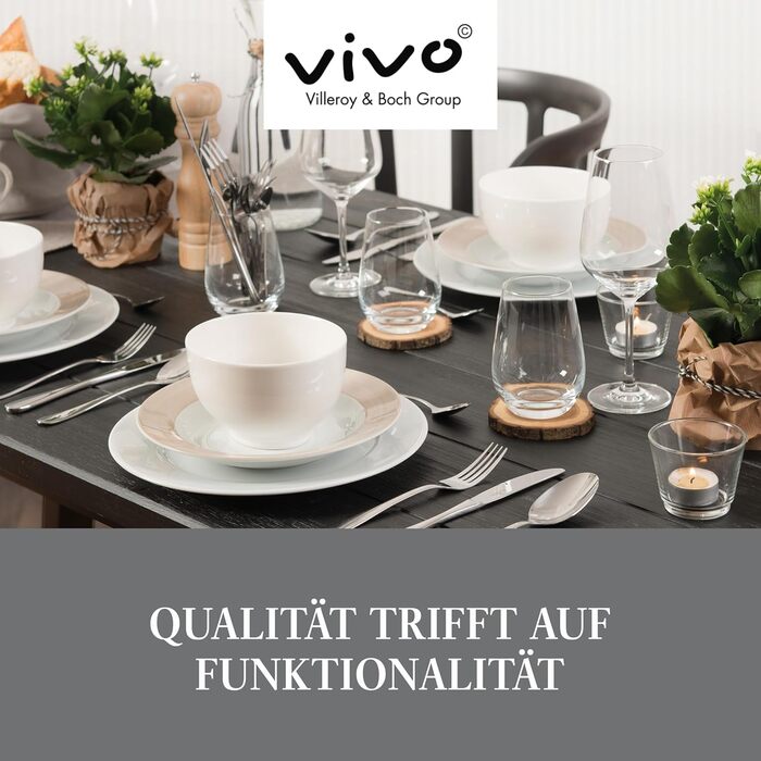 Набір мисок Villeroy & Boch Vivo Basic White на 6 персон, преміум порцеляна, для супу, салату, мюслі, білий, підходить для мікрохвильової печі та посудомийної машини