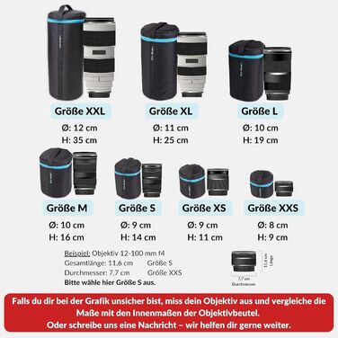 Чохол для об'єктива LENS-AID: захисна сумка з блискавкою та ремінною пряжкою