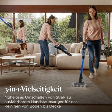 Бездротовий пилосос Bissell PowerClean FurGuard з акумулятором, 280W, самоочисна щітка, світло FurFinder, HEPA-фільтр, акумулятор 2500 mAh, час роботи 50 хв, щітка FurGuard 4091N для видалення шерсті тварин