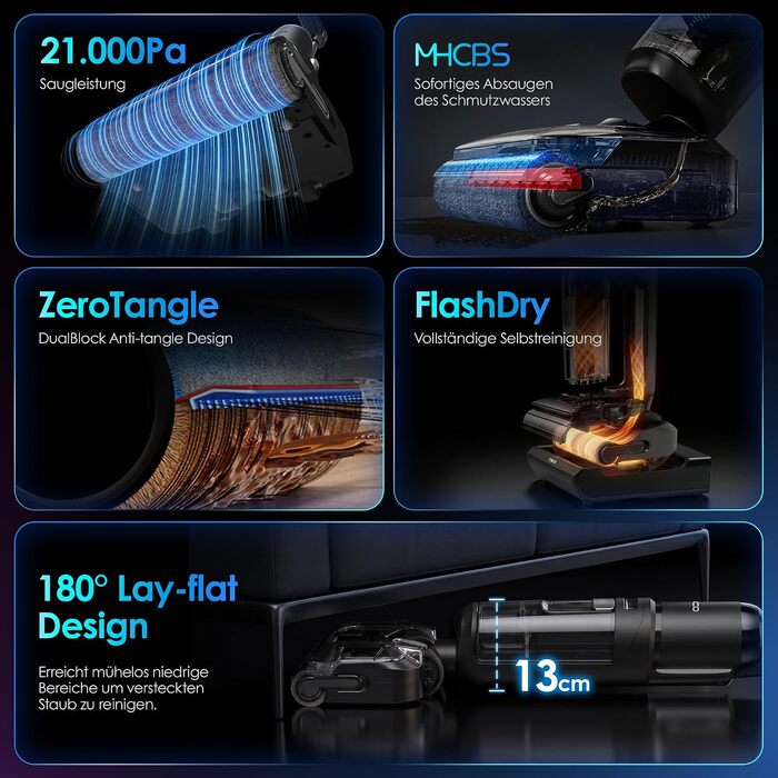 Вертикальний миючий пилосос Tineco Floor ONE S7 Stretch Ultra з функцією FlashDry та системою DualBlock