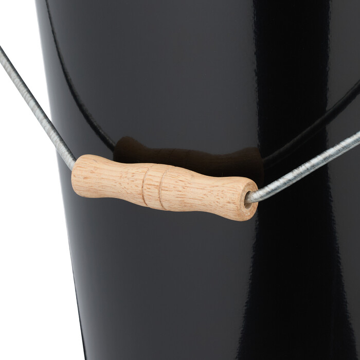 Relaxdays Black Charcoal Bucket with Handle