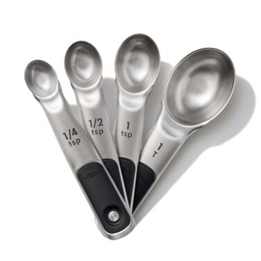 Мірні ложки OXO Good Grips з магнітним закриттям, 4 шт., нержавіюча сталь
