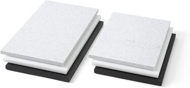 Професійна кухонна обробна дошка з пластику PE 500, чорна/кольорова, 50x30x2 см, німецька якість, харчова, для ножів, для кухні, можна мити в посудомийній машині