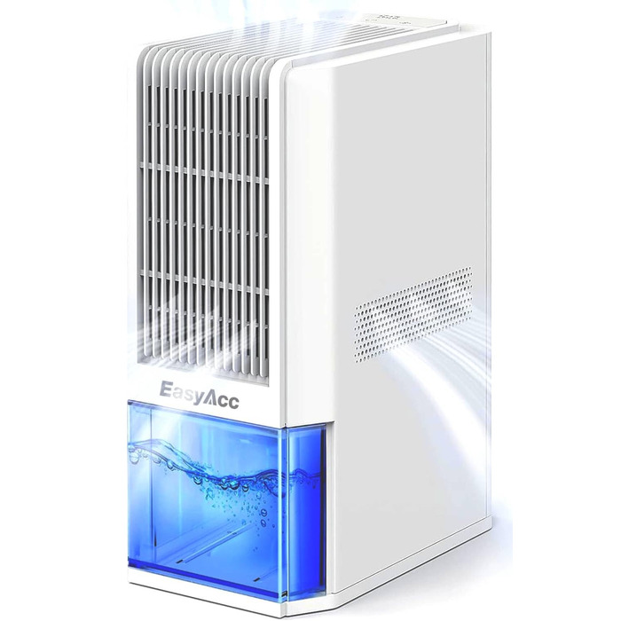 EasyAcc Електричний осушувач повітря 1200 мл, енергозберігаючий, тихий, портативний, з автовимкненням та режимом сну. Ідеально для офісу та дому (2000 мл, кремовий)
