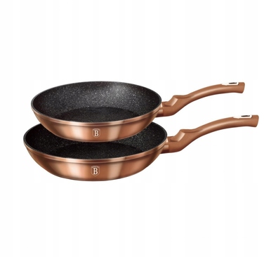 Сковорода традиційна Berlinger Haus Metallic Line Rose Gold, 26 см, мармурове покриття