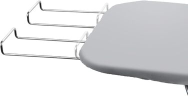 Прасувальна дошка KADAX з полицею, 104x30 см, з підставкою для праски, компактна станція для прасування з підкладкою з піни (Сірий)