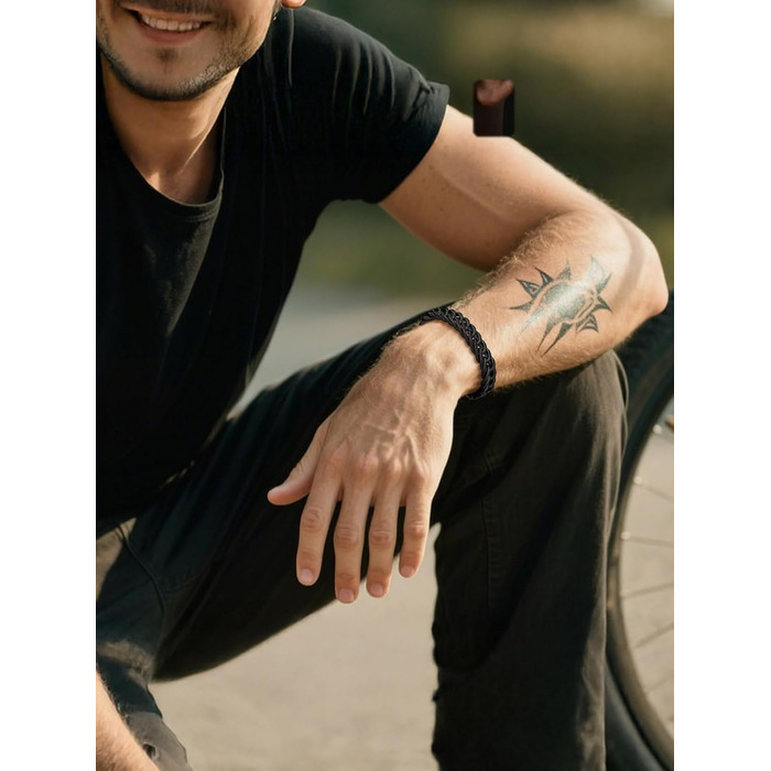 Чоловічий браслет Richsteel з нержавіючої сталі сріблястого/золотого/чорного кольору, ширина 12 мм, довжина 19 см, кубинський ланцюг, подарункова коробка