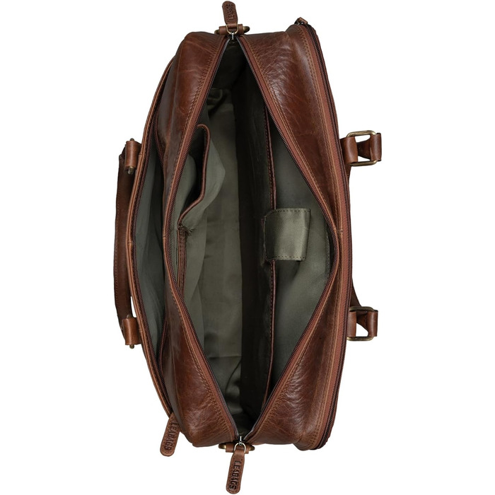 Сумка для ноутбука LEABAGS Leder Aktentasche чоловіча зі шкіри, до 16 дюймів, коричнева (M, Cow Saddle Horse)