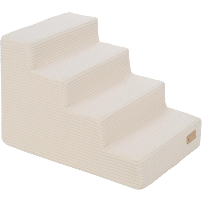 Сходи для собак Velinda з 4 сходинками, сходи для котів, сходи для домашніх тварин, допомога у вході, пінопласт (колір: ) (кремовий)