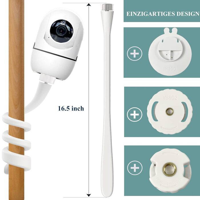 Тримач для дитячого монітора EYSAFT: сумісний з Hellobaby HB40/HB6250/HB6339/HB65/HB66, Blemil BL9052, Nooie IPC100, TakTark BM811/VB801/VB802 (16.5 дюймів)