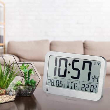Bresser Wall Clock, Silver, 225x150mm