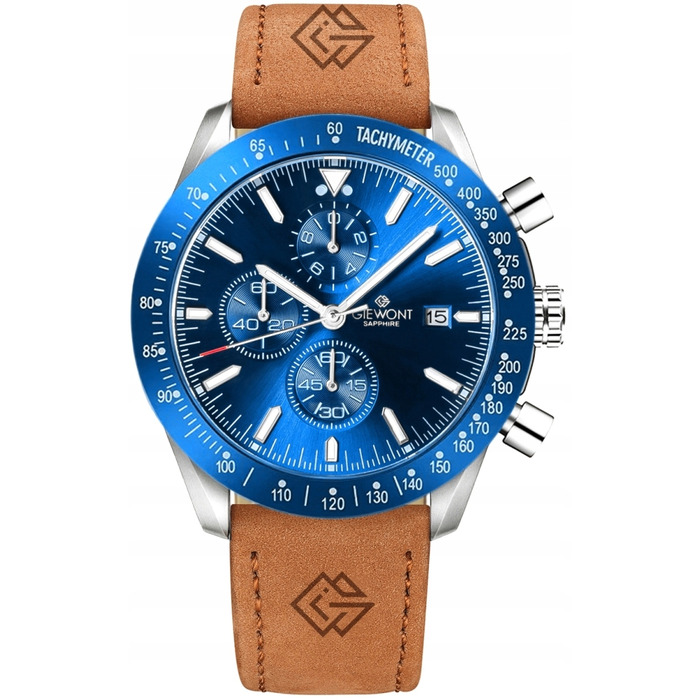 Чоловічий годинник Giewont Chronograph Sapphire, коричнево-синій GW8720-A2