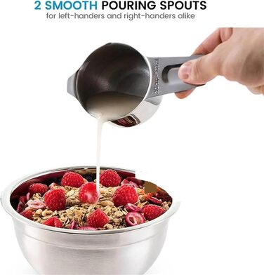 Measuring Spoon Set - Set of measuring cups and spoons – Premium measuring cups and spoons made of stainless steel for dry and liquid ingredients (Color : E)