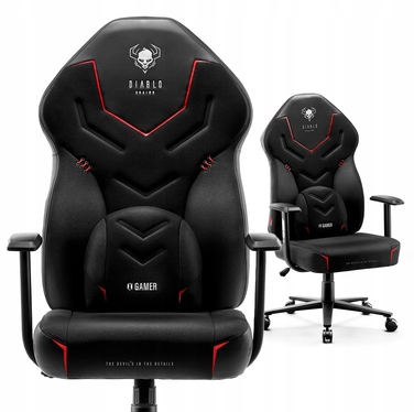 Ігрове крісло Diablo Chairs X-Gamer 2.0, тканина, чорне