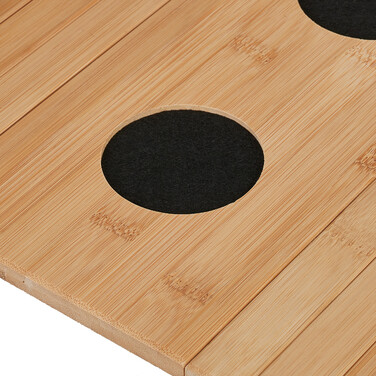 Relaxdays Bamboo Side Table with Coasters