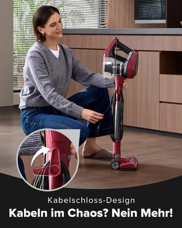 Ручний пилосос Vexilar C8 з кабелем, 600W, 60kPa, 7м кабель, безперешкодна щітка для підлоги, контейнер 1.5L без мішка для твердих поверхонь, килимів, шерсті тварин