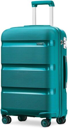 Чохол-валіза KONO 76см з TSA замком та 4 колесами. Валіза з поліпропілену, 76x49x30см, 100л (Турквіз-зелений, XL)