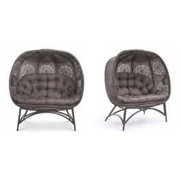 Садовий підвісний кокон зі сталевим каркасом, роз. навантаження 240 кг, розкішне крісло для відпочинку на терасі