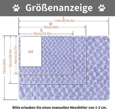 М'яка ковдра для собак та котів Demigeat, 3 шт. – тепла, миюча, для літа та весни, середнього розміру, принт 