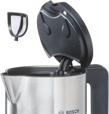 Bosch cordless kettle TWK8611P, automatic shut-off, overheat protection, temperature selection, keep-warm function, 1.5 L, 2400 W, white, single