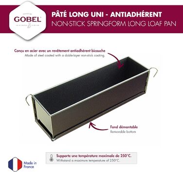 Форма для паштету Gobel Paderno World Cuisine 40x8 см антипригарна з знімним дном