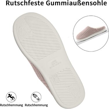 Зручні домашні тапочки з меморі-піною з бавовни для жінок, 38/39 EU, колір кава