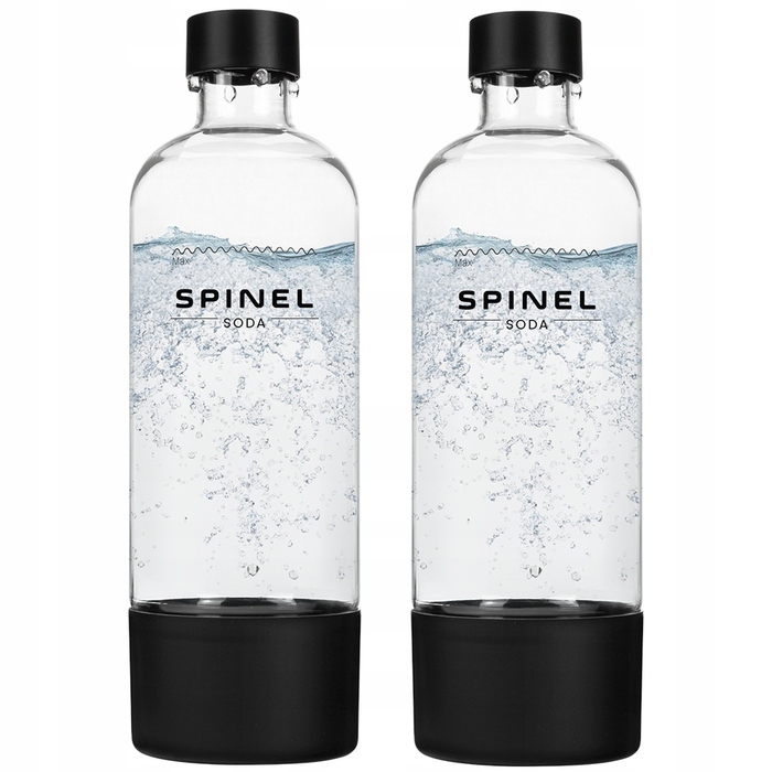 Сифонізерель Spinel Soda, чорний, 1000 мл, з 2 пляшками та 3 сиропами