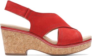 Сандалі Clarks Giselle Cove на підборах, червоні, 42 EU, для прогулянок, однотонні