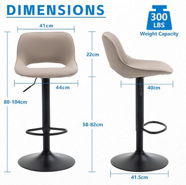 YOUNIKE Set of 2 Adjustable Bar Stools - Boho Patchwork Design, Swivel Kitchen Counter Stools with Hollow Backrest - Yellow-Green (Khaki)