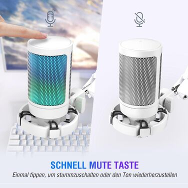 Ігровий мікрофон FIFINE з кріпленням, USB мікрофон для запису подкастів, стрімінгу, студії, MAC, PS4, PS5 (Мікрофон+Кріплення)