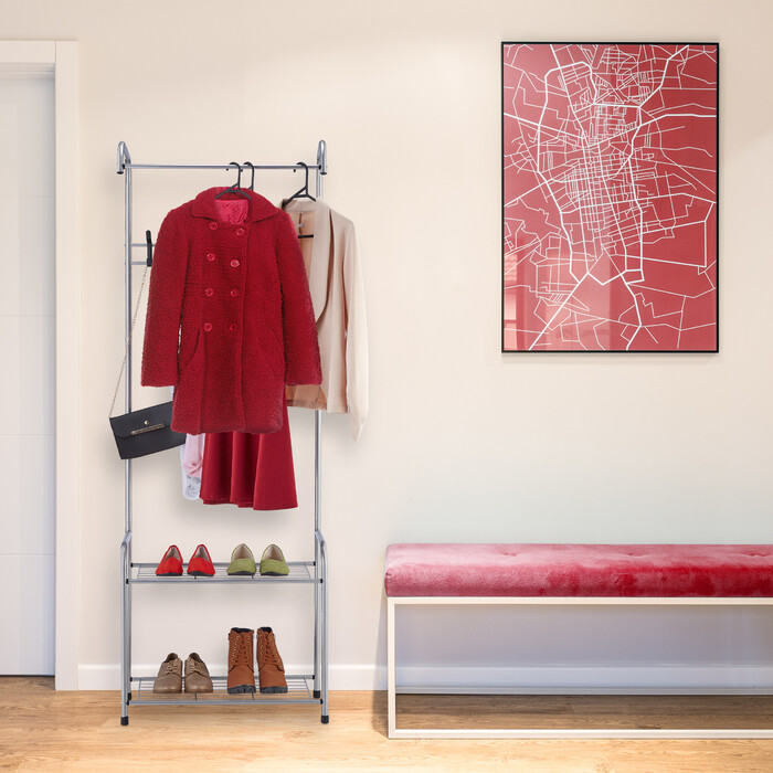 Relaxdays Wardrobe with 2 shoe racks