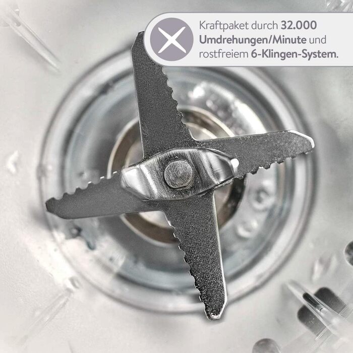 Hochleistungsmixer SPRINGLANE Hanno 2000W: 4 програми, самоочищення, 2.5л Tritan, без BPA, з нержавіючою сталею, To-Go пляшка