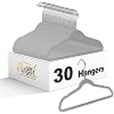 Дитячі пластикові вішалки для одягу Quality Hangers, компактні плечики з поворотним гачком для сорочок та суконь, сірі, 35 см (30 шт)