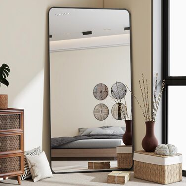 Koonmi Rounded Corner Full Length Standing Mirror