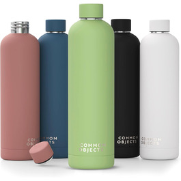 Stainless Steel Water Bottle | Leak-Proof, Insulated Thermos Bottle | Carbonated Water Suitable | Sports Bottle, water bottle, thermos | Office, Gym, Outdoor | THE ORIGINAL (Lindgrün, 500 ml)