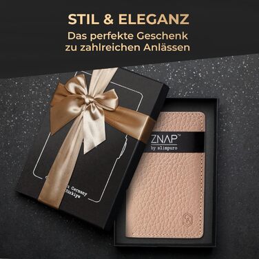 ZNAP® Slim Wallet - Тонкий гаманець-картхолдер для чоловіків з RFID захистом (Бежевий, 8 карт)