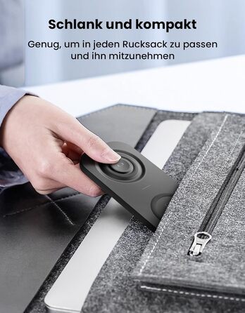 Бездротовий зарядний пристрій JoyGeek 2-в-1 для iPhone, Apple Watch та AirPods (Чорний)