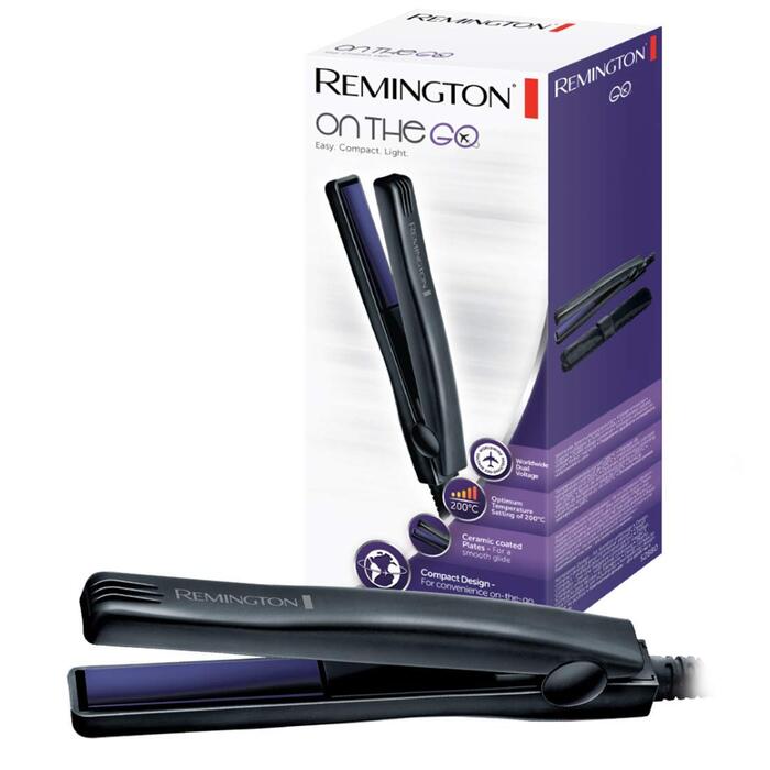 Випрямляч для волосся Remington On The Go S2880: мініатюрний, керамічне покриття, 15 см, для подорожей