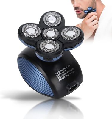 Електричний гоління голови для чоловіків Glatzen Rasierer з 5 лезами, USB, водонепроникний, з тримером та набором для догляду