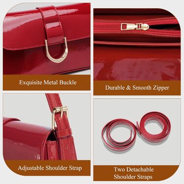 Сумка жіноча через плече з екошкіри червона: маленька сумка-шопер для повсякденного використання, роботи та відпочинку