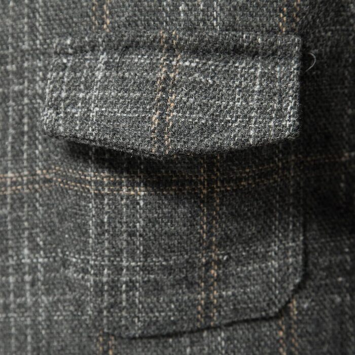 Чоловіча жилетка в клітинку Tweed, сіра, з кишенею. Ідеальна для бізнесу та відпочинку (S)