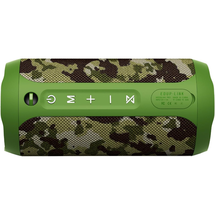Портативна Bluetooth колонка Eduplink водонепроникна IPX7, бездротова, зелена (камуфляж)