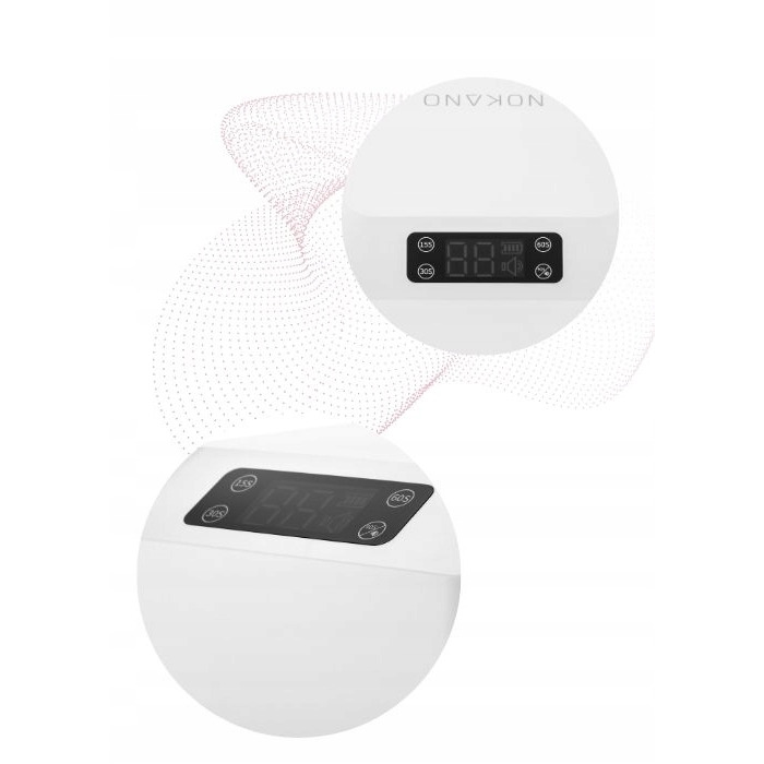 Лампа для нігтів NOKANO LED+UV 48 Вт, біла, з датчиком руху та таймером