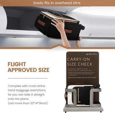 Сумка-рюкзак LOVEVOOK для жінок, 40L, ручна поклажа, для ноутбука, водонепроникна, для подорожей, бізнес, комплект ручної поклажі (20-дюймовий валіза, чорний, білий, коричневий)