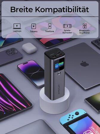 Powerbank 140W, 27600mAh з USB-C PD 3.1: для ноутбуків, планшетів, смартфонів