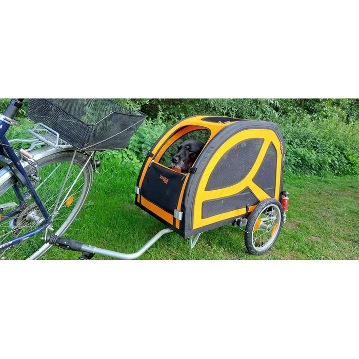 TrendPet DogBus M - велосипедний причіп для собак з алюмінієвою підвіскою, для середніх та великих собак